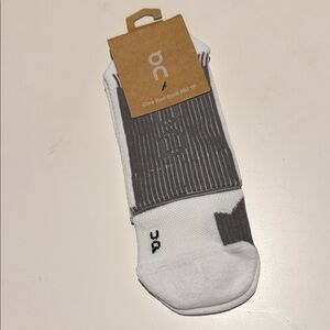 On Running Gray and White Athletic Socks